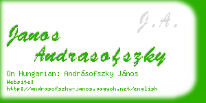 janos andrasofszky business card